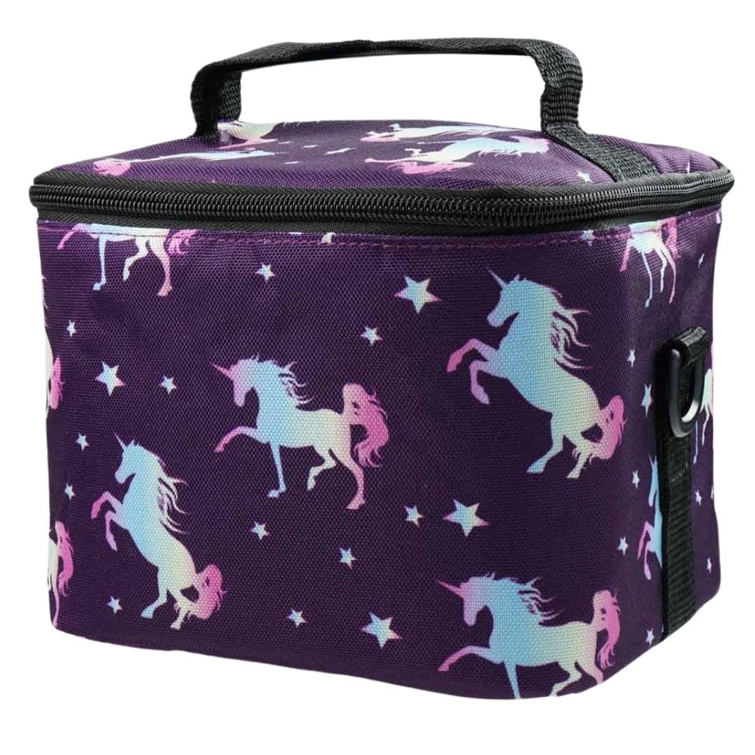 caseroxx Carrier Case with Unicorn Pattern for the Toniebox and Tigerbox, Shoulder Bag in a Unique Child-Friendly Design, Purple Unicorn