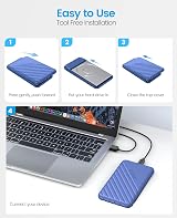 ORICO 2.5 inch USB 3.0 SATA Enclosure UASP 7mm 9.5mm HDD/SSD Blue 25PW1-U3 view 6
