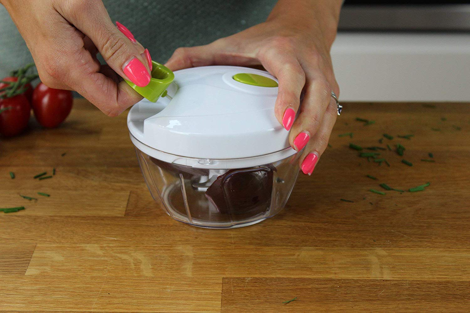 AEX Manual Mini Pull String Kitchen Food Processor Vegetable Chopper