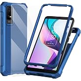 Ailiber for TCL Alcatel 30Z T602DL/30 LE Case, Slim, Screen Protector-Blue | Heavy Duty Dual Layer Shockproof TPU Bumper, Reinforced Corners. Hard Back Soft Edge. Rugged PC Shell, Drop Protection Cover