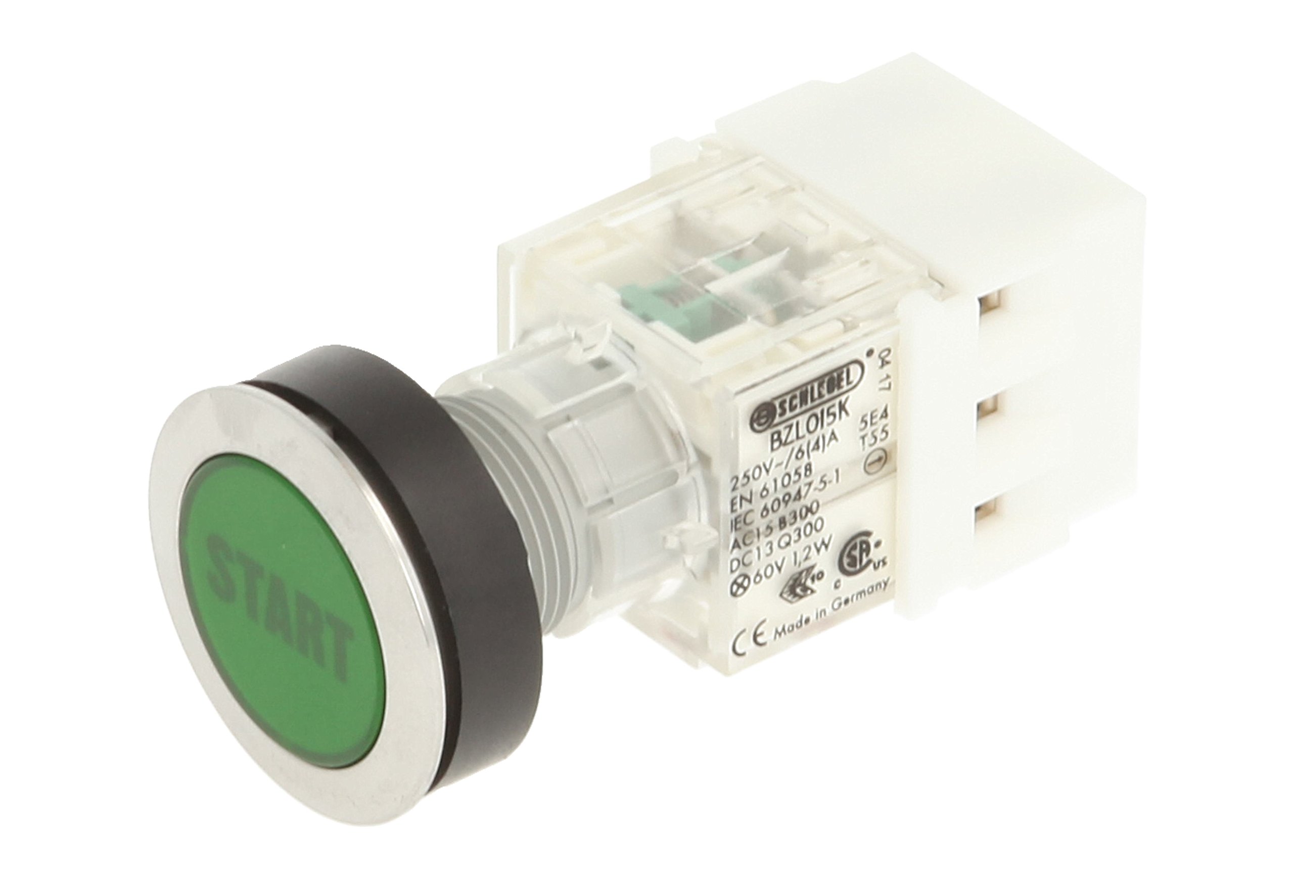 Club 23.000.677 Push Button Stainless Steel – Button Cap Bezeichungs Child Start Illuminated Momentary Contact Master 1 N 1 Closer Screw On Connector LED 24 V – Green (Pack of 2)