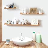 IBUYKE Wood Floating Shelf 30cm Rustic Wall Ledge 22kg Load Capacity view 4