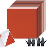 10Pcs Fire Putty Electrical Pads, 7&rdquo;x7&rdquo; Fire Barrier Pad, Acoustic Putty Pad with Disposable Gloves, Moldable Firestop Adhesive for Wall Openings, Soundproofing, Electrical Boxes (10pcs)