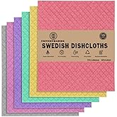 United Trading Swedish Dishcloths for Kitchen - Eco Friendly Reusable Paper Towels, Reusable Cleaning Cloths for Kitchen Washcloths Dish Rags, Cellulose Sponge Swedish Dish Cloth, 10 Pack