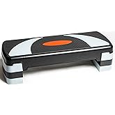 PRISP Adjustable Aerobic Stepper 78cm, 3 Levels (10/15/20cm - 4''/6''/8'') Exercise Step Platform for Home Gym and Fitness Tr