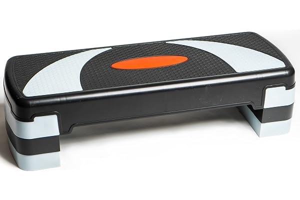 PRISP Adjustable Aerobic Stepper - 78 cm, 3 Levels | 3 Height Settings (10 / 15 / 20 cm - 4" / 6" / 8"), Exercise Step Platfo