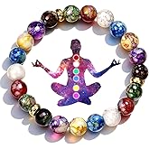YANCHUN Chakra Money Bracelets Wealth for Women Healing Stone Bracelet Beaded Bracelet Yoga Balance Energy Essential Oil Anxiety Relief Jewelry Gifts