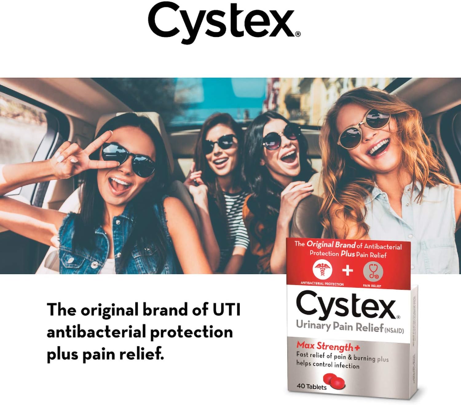 Cystex Urinary Pain Relief Tablets | Fast UTI Treatment | Controls Frequent Urination | Keeps Urinary Tract Infection from Worsening | 40 Tablets | Pack of 1: Health & Personal Care