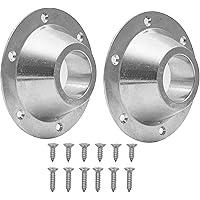 TonGass (2-Pack, Sliver) Aluminum RV Table and Floor Mounting Base (Standard Size) with 12 Mounting Screws for Camper Trailer