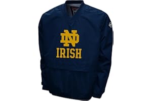 Franchise Club Men's Big Logo College Windshell V-Neck Pullover Jacket