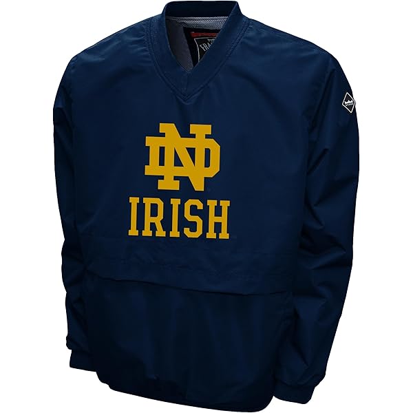 NCAA Michigan Wolverines Adult Navy Lightweight V-Neck Windbreaker