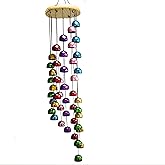Colorful Copper Wind Chime 30" Handcrafted Metal & Wood Bell Chimes Outdoor Garden Decor for Patio Porch Father Mother’s Day by LITIALLY