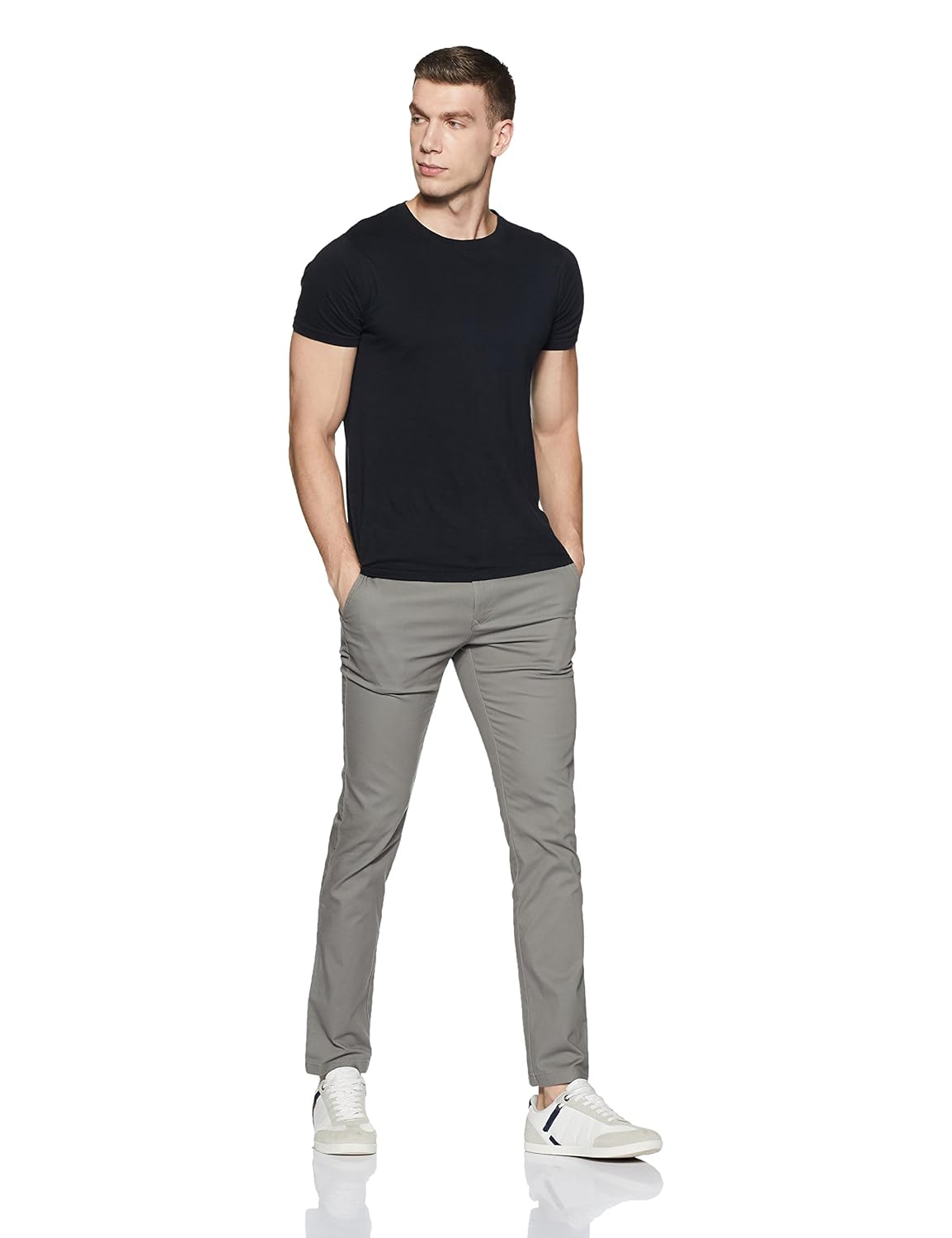 arrow sports men's straight fit casual trousers