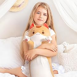Long Cat Plush Body Pillow – Cute Brown Cat