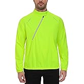 Little Donkey Andy Men's Cycling Jerseys Long Sleeve Windproof Jacket with Zipper Pocket Running Mountain Biking Gear