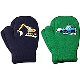 3 Pairs Kids Knitted Mittens Toddler Winter Gloves Magic Full Finger Warm Mittens