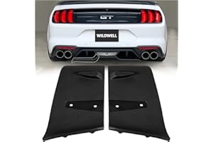 WildWell Mustang Rear Diffuser Valance Aero Foil Kit for 2018-2023 Ford Mustang GT Accessories Black