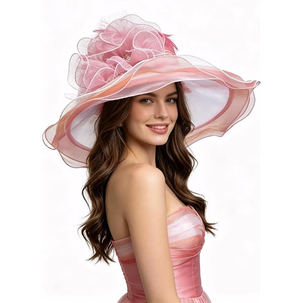 4541 Women Derby Church Dress Bucket Hat Fascinators Bridal Tea Party Women Kentucky Derby Church Dress Bucket Hat Fascinators  main image 2