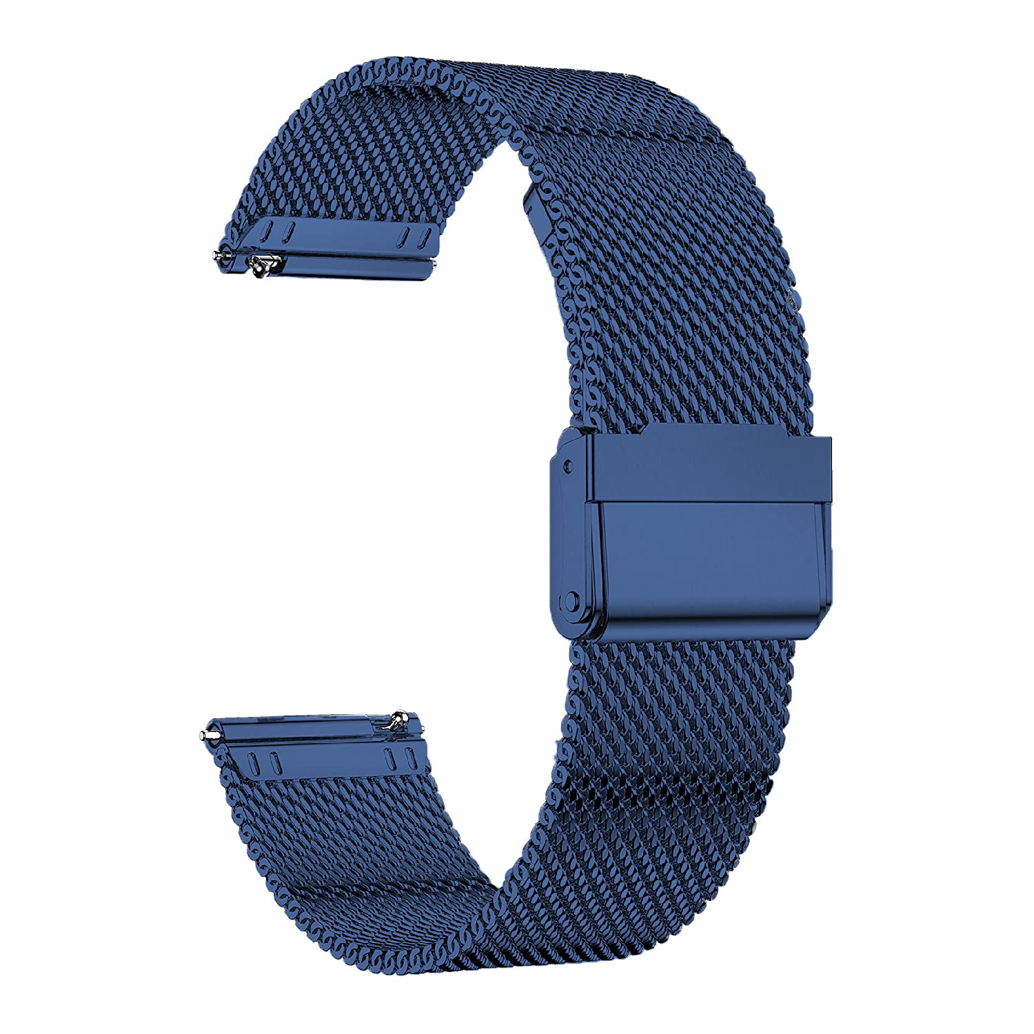 MUENShop 22mm Watch Strap Quick Release Stainless Steel Black Loop Compatible for Samsung Galaxy watch 3 45mm HUAWEI GT 2/3/4 46mm Watch Band