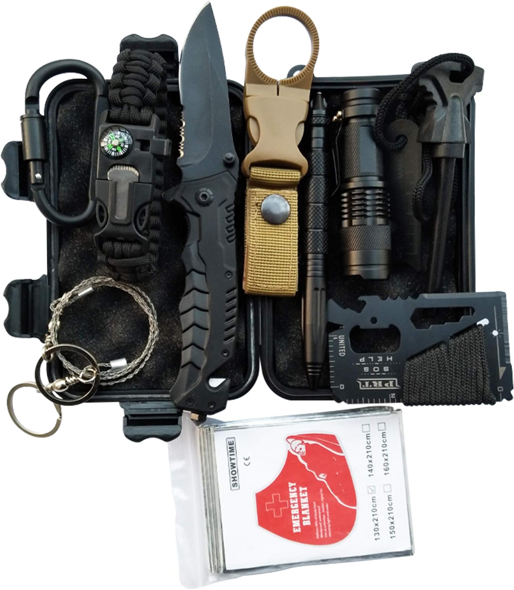 Mrignt Survival Kits 12-in-1, Emergency Tools Gift for Men, Professional First aid Survival Kits