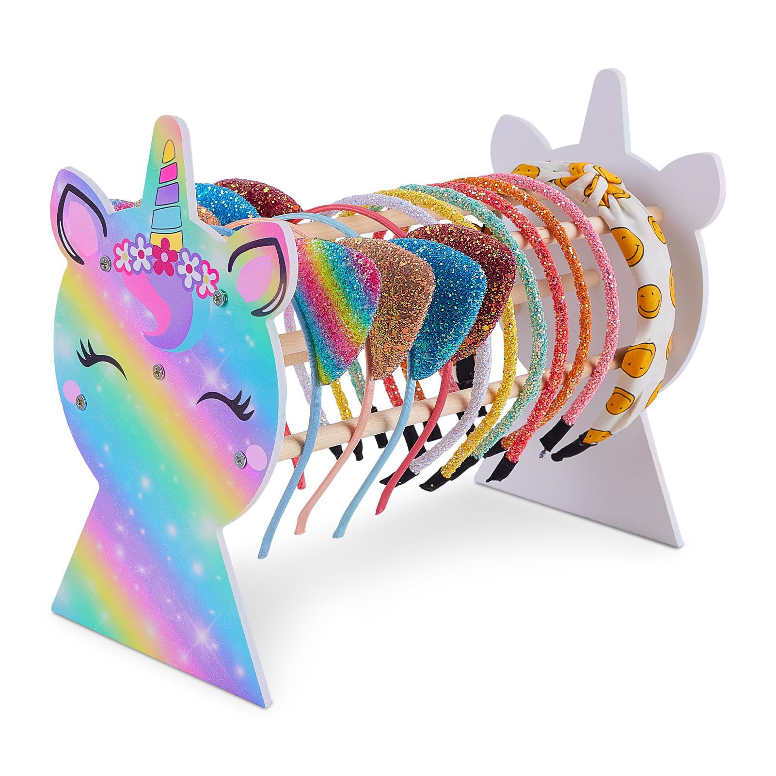 Unicorn Castle Headband Holder Girls Hair Accessories Organiser Hairband Display Stand Organiser for Girls Room Accessories