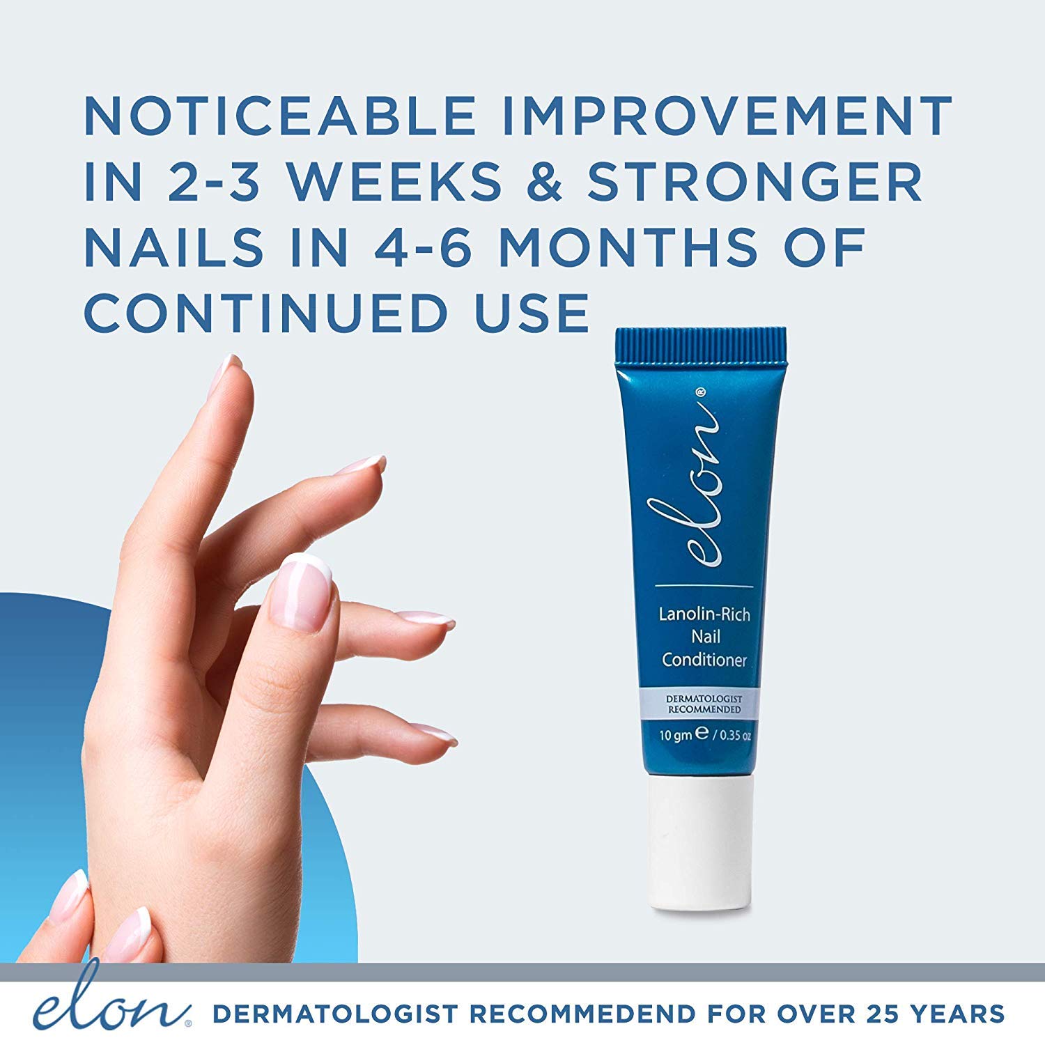 Elon Lanolin - Rich Nail Strengthener 10g Tube + 7.5g Jar | Nail Cuticle Conditioner Cream Repairs, Protects and Strengthens | Recommended by Dermatologists and Podiatrists : Beauty