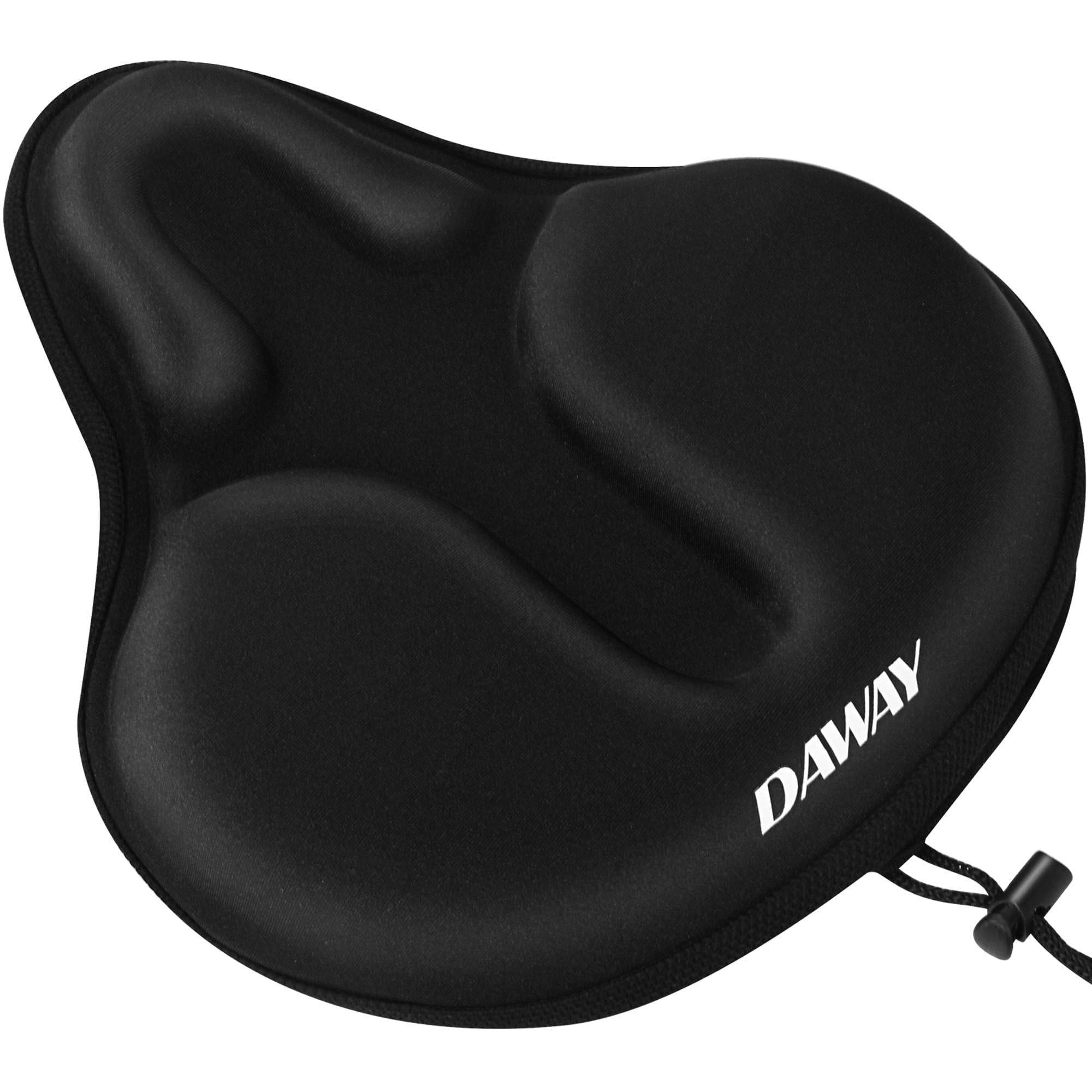DAWAY C9 Extra Large Comfortable Exercise Bike Seat Cover - Wide Soft Memory Foam Padded Bicycle Saddle Cushion for Women Men Seniors, Fit for Peloton, Stationary, Cruiser Bike, Indoor Outdoor Cycling