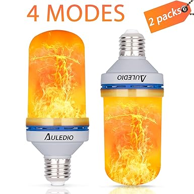 Glühbirne E27, Auledio Flackerlicht Feuereffekt Lampe 4W 1500K Leuchtmittel LED Bulb 4 Lichtmodi kreativ und romantisch Dekor