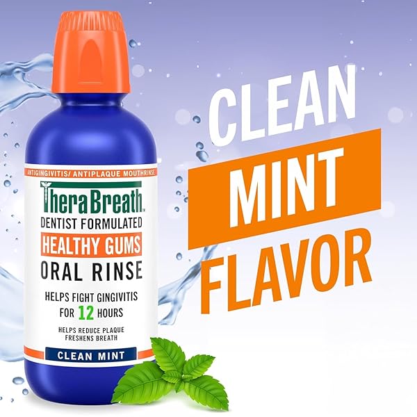 THERABREATH, HEALTHY GUMS CLEAN MINT ORAL RINSE, 16 OUNCE