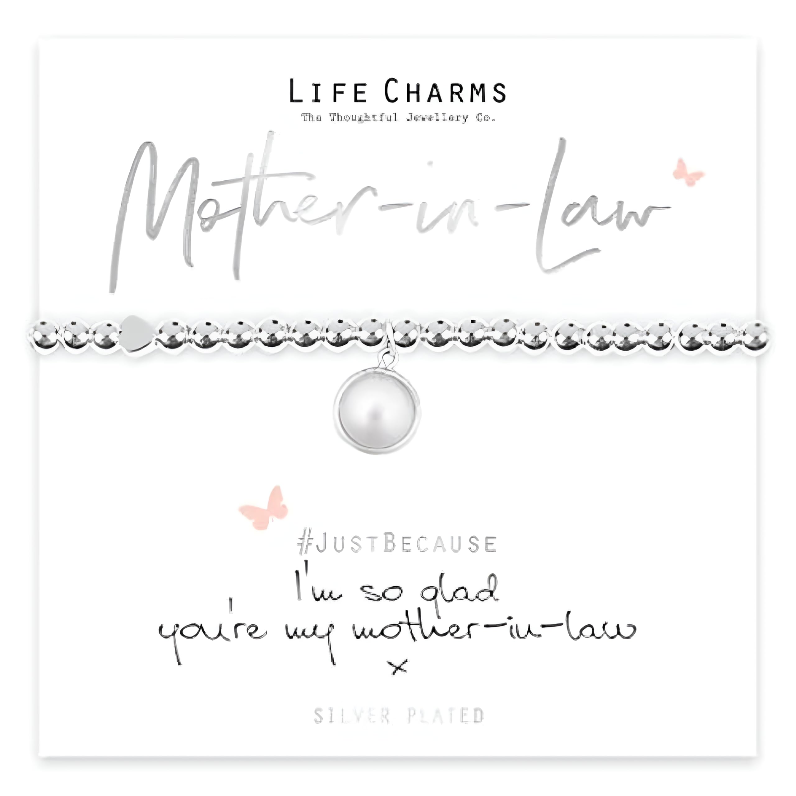 Life Charms I'm So Glad You Are My Mother In Law Bracelet