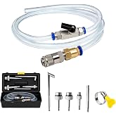 ATF Refill Hose Kit, Replaces Mityvac MVA7210, 5 Adapters, Tool Case | 5-ft Hose Assembly with Clear Tubing, Brass Ball Valve and Quick-Change Coupler for ATF Refill and Top-Off Service