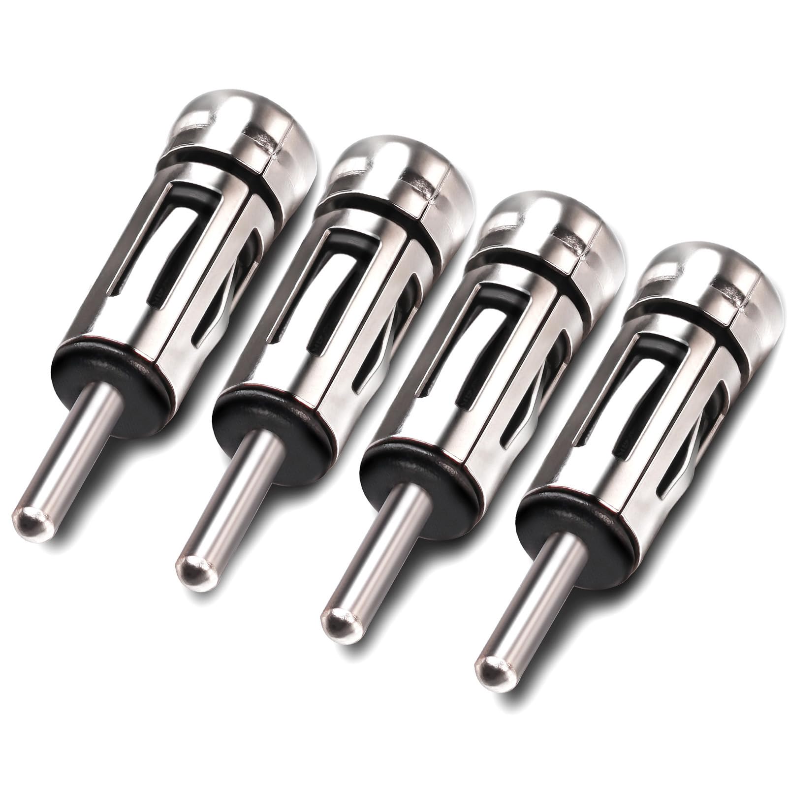 TUOLNK DIN Male to ISO Female Radio Aerial Antenna Adapter,Universal Vehicle Car Stereo Adapter,ISO Socket to DIN Plug Connector for Vehicle Car Audio Radio 4Pcs