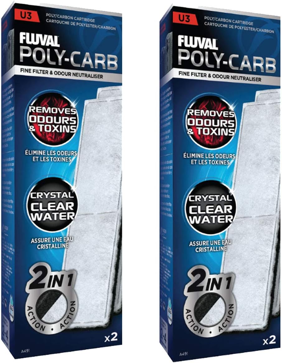 Fluval - Fluval U3 Poly/CarbonCartridge 2Pcs, 2T