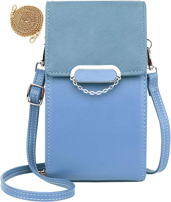 HAIWILL Handy Umhängetasche Leder Handytasche Kleine Crossbody Geldbörse Mini Handytasche zum
