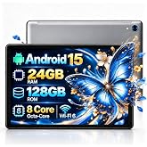 NIDUBIO Android Tablet with Octa Core, 24GB RAM 128GB ROM 1TB Expand, 10 inch Tablet with Eye-Friendly Screen, 8H Large Battery, Dual Camera 8MP 5MP, Face Unlock (Gray)