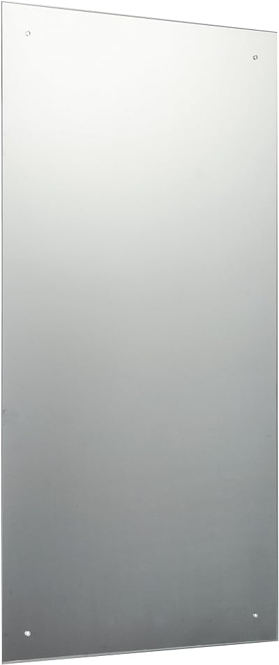 W Waterstone Frameless Bathroom Mirror 90x45cm with Pre-Drilled Holes