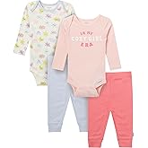 Onesies Brand, Unisex Baby, 4-Piece Bodysuits and Pants