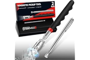 PARIGO LED Light Magnet Pickup Tool Set - Gift for Men Christmas Gift Stocking Stuffers Birthday Gift Idea Cool Gadgets for Men Him Dad Husband LED Light Magnet Grabber Tool for Men Who Have Everything