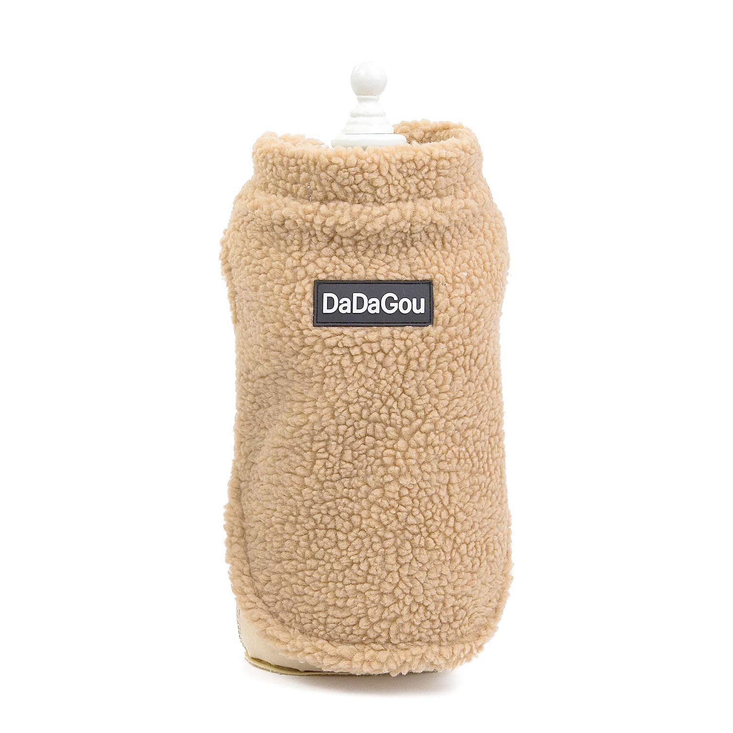 SMALLLEE_LUCKY_STORE Pet Soft Sherpa Fleece Jumper Vest Jacket for Small Dogs Cats Sleeveless Winter Coat Cozy Warm Puppy Yorkie Chihuahua Clothes,Light Brown L
