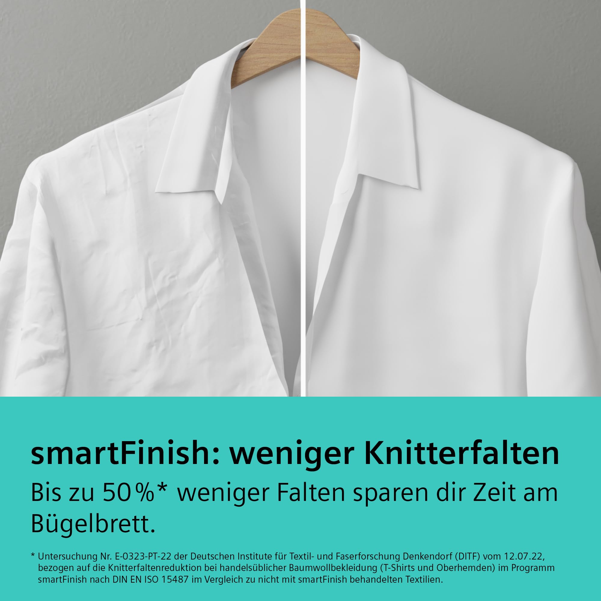 Siemens WM14N22A iQ300 Waschmaschine, Frontlader, 9 kg, max. 1400 UpM, speedPack L - saubere Wäsche in weniger Zeit, smartFinish - für weniger Falten, Outdoor-Programm, LED-Display simpleTouch, weiß 4