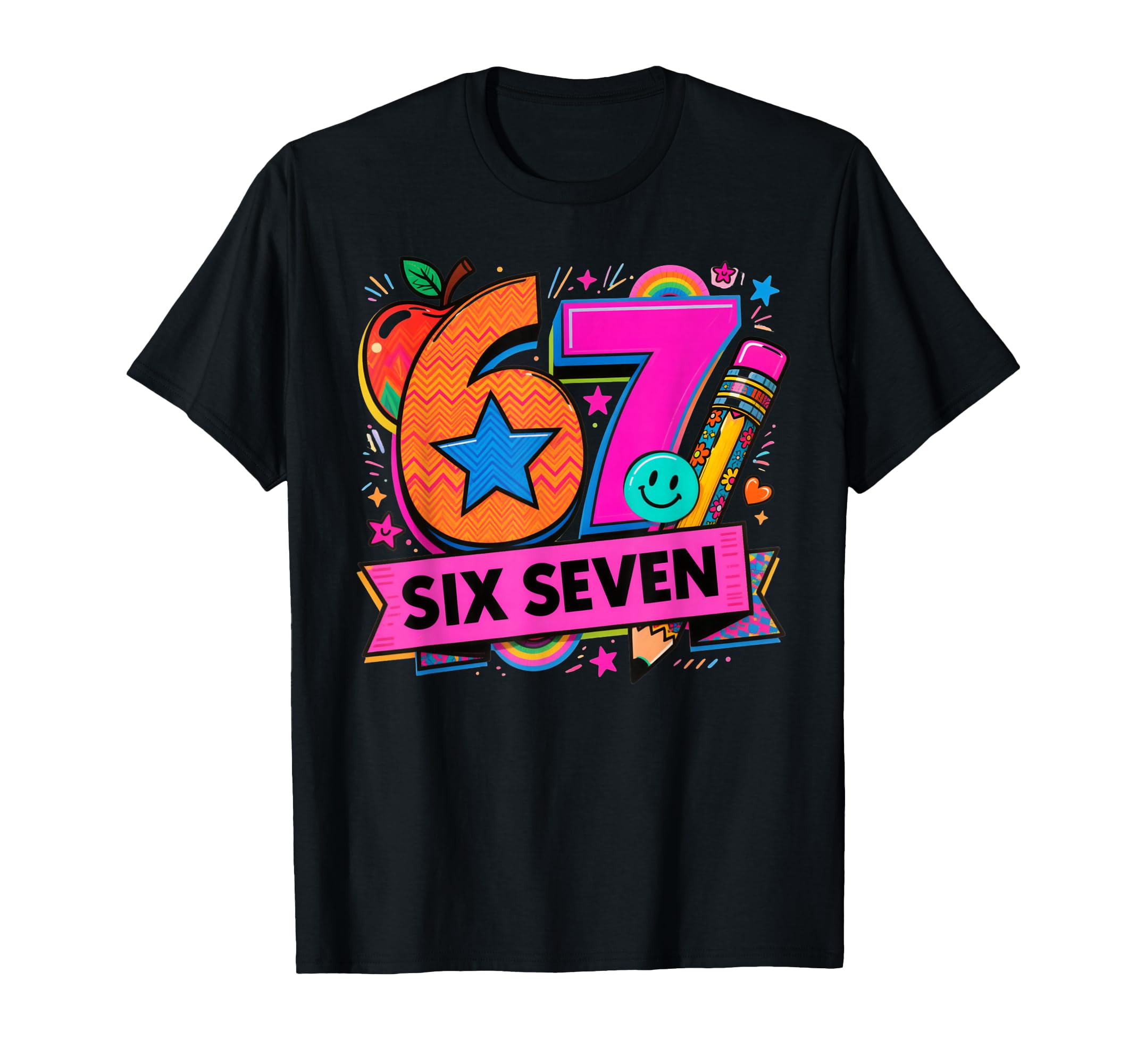 View 1 of * grey *
67 Days School 67 Six Seven Funny 67 Teachers Students Meme T-Shirt size 1x