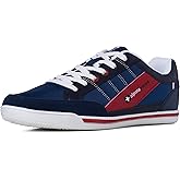 Alpine Swiss Men’s Retro Sneakers | Euro Vintage Inspired Low Top Shoes with Suede Trim | Stefan Fashion Sneakers | Streetwear Casual Tennis Shoes