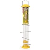 Stokes Select 38169 Topsy Turvy Finch Bird Feeder with Eight Perches, Yellow, 19-Inch tall, 1.5 lb Capacity