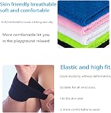 MEETTIKEY Sweat Bands 2-Pack Elastic Cotton Wristbands 8x10 cm Black view 7