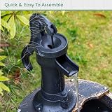 GardenKraft Rustic 2 Tier Garden Fountain Barrel Style with Built-In Pump view 8