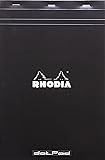 Rhodia Head Stapled Pad, No19 210x318mm, Dot - Black
