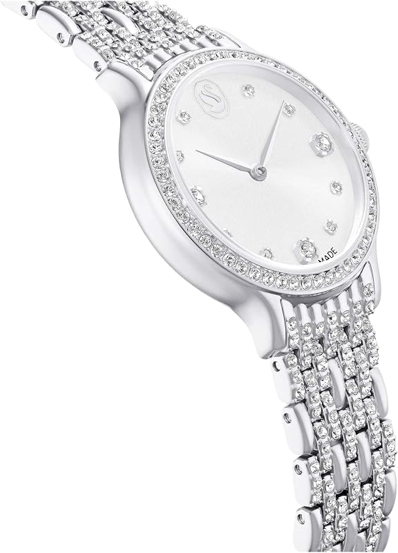 Imber Orologio, con Cristalli Cry, Swiss Made, Meccanismo al Quarzo, Impermeabile Fino a 50 m, Finitura in Acciaio Inossidabile, 31 x 31 mm, 8 mm, 14,3-16,6 cm, 1,4 cm