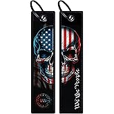 Patriotic Jet Tag Key Tag for attachment to keys, bags, Luggage and more. Made of Nylon Set of 2