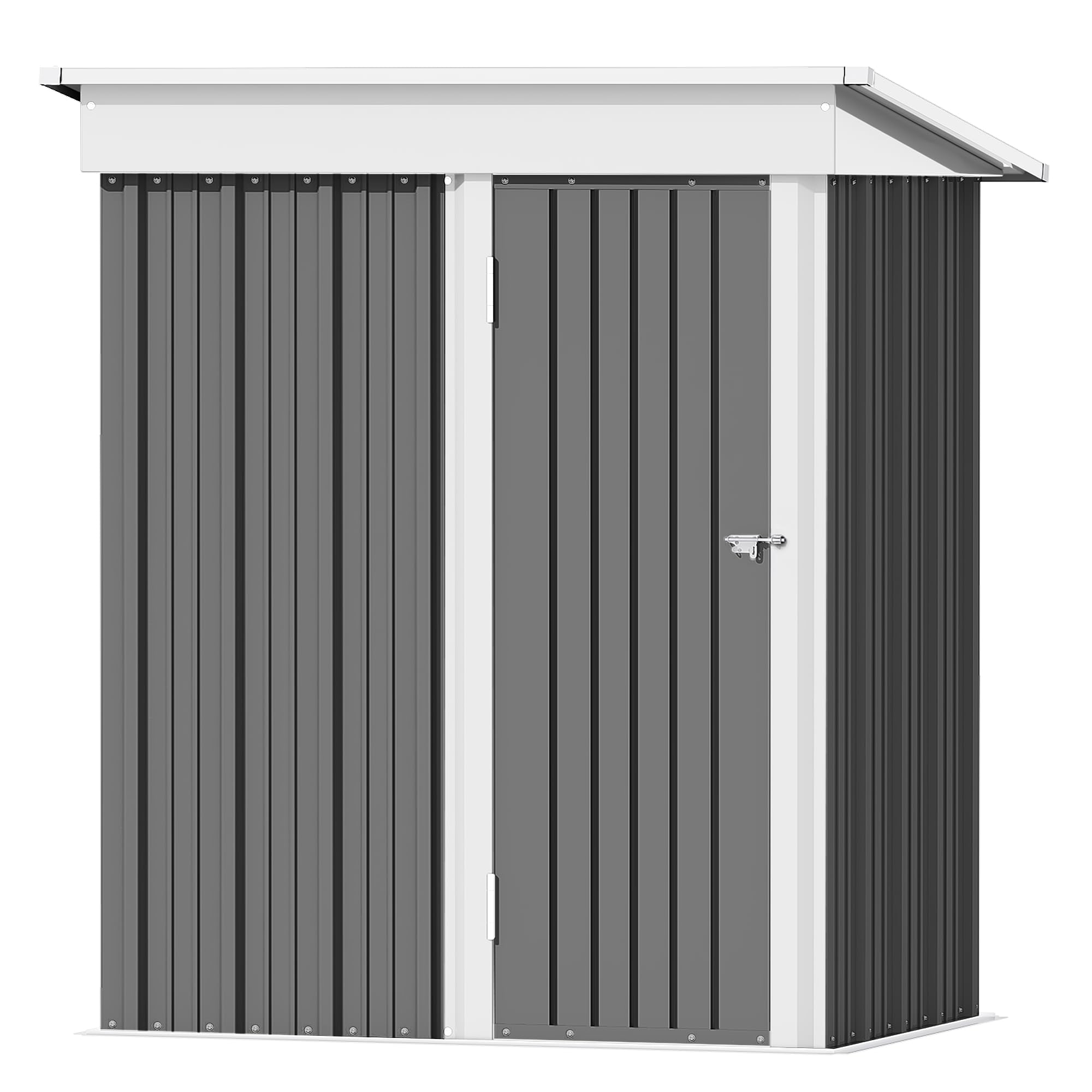 Devoko Outdoor Storage Shed 5 X 3 FT Lockable Metal Garden Shed Steel AntiCorrosion Storage