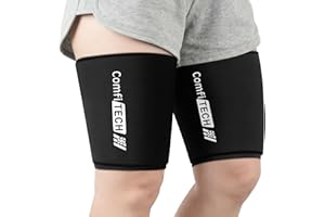 ComfiTECH Thigh Ice Pack Wrap for Injuries Reusable, Hamstring Compression Sleeve for Runners, Cooling Quad Braces for Post-W